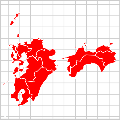 四国・九州地方 地図
